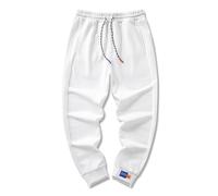 Générique Pantalon Homme Doux Business Larges Pants Coupe Ajustée Décontracté À Rayures Et La Taille Jogging Hommes Foot Short Boxe Anglaise Armee pour Toutes Les Saisons (Blanc,XXL)
