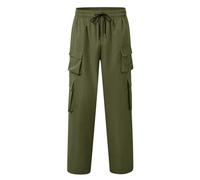 Générique Pantalon Homme Été Léger Large Broderie Style Tang Suit Confortable Respirant Décontracté Cargo Loisir