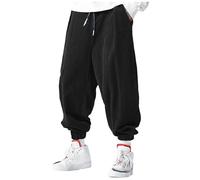 Générique Pantalon Homme Habillé,Pantalon Cuisine Professionnel Short Boxe Anglaise Yoga Léger Taille Elastique Jogging Travail Tenue Sport Automne Hiver Décontractés (Le Noir,3XL)