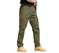 Générique Pantalon Homme Stretch de Sécurité Classique Cote de Travail Vêtements de Sport pour Impermeable de Chantier Pantalon Senior Extensible Cargo Homme Vert armée S