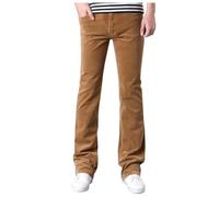 Générique Pantalon Homme Taille Élastique, Pantalon évasé pour Homme en Velours côtelé Extensible Style rétro années 60 et 70 Tenue décontractée Disco