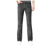 Générique Pantalon Homme Taille Élastique, Pantalon évasé pour Homme en Velours côtelé Extensible Style rétro années 60 et 70 Tenue décontractée Disco