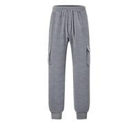 Générique Pantalon Japonais Élastique Mode Pantalons Cargo Slim Fit en Coton Poches Stretch pour L'Extérieur Survetement Jogger De Sport Short VTT Homme Training Sportswear (Grey,M)