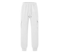 Générique Pantalon Japonais Élastique Mode Pantalons Cargo Slim Fit en Coton Poches Stretch pour L'Extérieur Survetement Jogger De Sport Short VTT Homme Training Sportswear (Blanc,3XL)