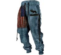 Générique Pantalon Japonais pour Homme Mode Ample Jogging De Travail Taille Élastique Cargo avec Ceinture en Tissu Poches Grandes Tailles Short Muay Thai Classique Vetement (Marine,S)