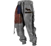 Générique Pantalon Japonais pour Homme Mode Ample Jogging De Travail Taille Élastique Cargo avec Ceinture en Tissu Poches Grandes Tailles Short Muay Thai Classique Vetement (Grey,4XL)