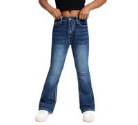 Générique Pantalon Jean Fille Jean évasé Extensible pour Adolescentes,Pantalon en Denim Tendance avec Coupe et Design de Bas Confortables