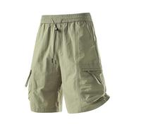 Générique Pantalon Large Femme Fluide Short Cargo d'été Ample et décontracté à Cinq Points,Pantalon Utilitaire à Poches pour l'extérieur et Le Streetwear.