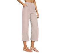 Générique Pantalon Large Femme Rayé- Pantacourt Grande Taille Droit Vintage Taille Haute Décontracté Pants Chic Elegant Polyvalent Carnaval Halloween Sweatpants avec Poches