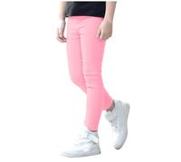 Générique Pantalon Large Fille Pantalon Slim Crayon Extensible pour Enfants Filles,Bas de Pantalon à Taille élastique(5-6 Ans)