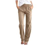 Générique Pantalon Large Fluide pour Femmes,Pantalon de survêtement Baggy randonnée Décontracté Urban Plage Rétro avec Coupe Ample Le Travail and Bureau