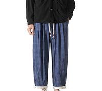 Générique Pantalon Leger Ete Homme,Pantalon Droit en Coton à Sept Points Pantalon DéContracté D'éTé Pantalon Respirant (Blue, M)