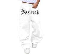 Générique Pantalon Leger Homme - Pantalon Leger Homme Pantalon Décontracté À Cordon De Serrage Et Imprimé Gothique Idéal pour Les Joggings avec Un Design Sombre Et Un Style Streetwear Confortable