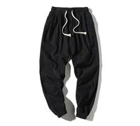 Générique Pantalon Lin Homme Blanc Décontracté Mariage Tenue Champetre Large Leger Ete Élégant Grande Taille Chino Habillé De Travail Vetement en Noir Fluide Ensemble Été~