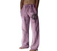 Générique Pantalon Lin Homme Été Fluide De Travail Leger Tenue Champetre Léger Grande Taille Vetement en Blanc Mariage Noir Ete Uni Boulanger Jean~