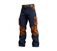 Générique Pantalon Long Utilitaire en décontractée, Style rétro, Confortable et doté de Multiples Poches, idéal au Quotidien et pour Les activités de Plein air. (Navy, XL)