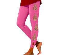 Générique Pantalon Noel Femme,Pantalons De Yoga Et Pilates Femme Pantalon Chic Et Elegant Slim Fit Skinny Imprimé Thème Noël Pants Doux Respirant pour Fitness Jogging Gym Running