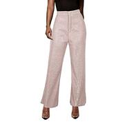 Générique Pantalon Noir Long Et Ample À Paillettes pour Femmes Pantalon À Taille Haute Et À Jambe Large Clubwear Disco Pantalon Flare Ample À Jambe Large Pantalon De Fête Eté