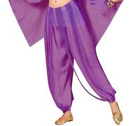 Générique Pantalon Paillette Femme de Scintillement pour Danse Orientale en Mousseline de Soie et Confortable