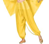 Générique Pantalon Paillette Femme de Scintillement pour Danse Orientale en Mousseline de Soie et Confortable