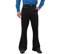 Générique Pantalon Patte D'Elephant Homme - Pantalon Disco Homme Annee 70 Confortable Trousers Décontractés pour Stretch Trousers en Velours Côtelé Slim Fit