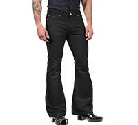 Générique Pantalon pattes d’éléphant années 60, Pantalon À Pattes D’éléphant, Homme, Noir Pantalon Men (Noir, XL)