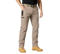 Générique Pantalon Peintre Homme Décontracté Vetement de Sport Elastique Stretch de Running Bas de Survetement de Ville Cargo Homme Large Polaire Pantalon Tactique Kaki XXL