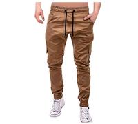 Générique Pantalon Peintre Homme Softshell Jogging Grande Longueur Baggy Trekking Vetement Sport avec Cordon Coulissant de Randonnée Peche Cargo Homme Kaki 3XL