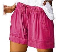 Générique Pantalon Shorts Splice Womens Looking Pocketed Drawstring Waist Comfy Elastic Casual Pants (XXXXXL)