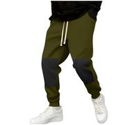 Générique Pantalon Sport Homme Automne Hiver Jogging Yoga Bas Survetement Taille Elastique Décontracté Cordon Poche Pants Extensible Casual Couleur Unie Sweatpants Outdoor Active Gym Vert Kaki S
