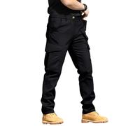 Générique Pantalon Sport Homme Cargo Large Pantalon D'intérieur de Ville Training Pantalons de Bas de Survetement Mode Vêtements de Sport pour Homme Noir M