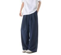 Générique Pantalon SurvêTement Homme,Pantalon D'éTé DéContracté en Imitation Soie GlacéE pour Homme Coupe Droite Jambes Larges