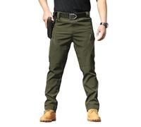 Générique Pantalon Tactique Homme Cargo Treillis Militaire Randonnée Chasse Pantalon de Travail Cargo Homme Tactique Stretch Extensible Séchage Rapide Vetement de Travail (Army Green-1, XXL)