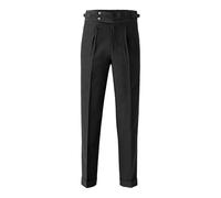 Générique Pantalon Taille Haute pour Homme, Style décontracté, Droit, Ample, élastique, plissé, Style rétro, Slim, Costume, Mode, boutonné