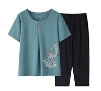 Générique Pantalon Tailleur Grande Taille Chic Habillé Cachemire Petite Mixte Eau Sapin Monogramme des Mousseline Course Ceinture Terry Minnie Rétro Carotte Festival Out Roulé TN