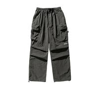 Générique Pantalon Toile pour Homme-Pantalon Parachute Double Plissé pour Hommes, avec Grandes Poches, Pantalon Cargo DéContracté D'ExtéRieur, éTé Pantalon Habillé Homme Stretch