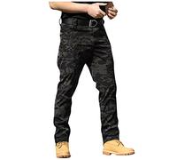 Générique Pantalon Travail Homme Chantier Multipoches Zippé Mince Cargo Imperméable Tactique Militaire Airsoft Tenue Camouflage XL