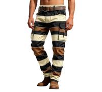 Générique Pantalon Utilitaire Professionnel Multifonction pour Hommes avec Nombreuses Poches résistant aux activités extérieures randonnée et Loisirs (Black, XXL)