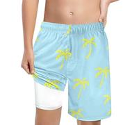 Générique Pantaloncini da Bagno Bambino Con Stampa e Vita Elastica Comodi per Bambini 5-14 Anni Estate 2026(Light Blue, 150)