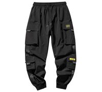 Générique Pantalons Cargo Homme, Pantalon Bleu De Travail Camouflage Homme Jogging Sport Golf Long Story Short Survêtement Extérieur (Le Noir,XL)