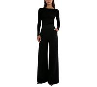 Générique Pantalons Femme Taille Haute Coupe Large Tombante et Droite Longueur Longue Effet Rétro Basique Uni avec Poches Style Décontracté Tendance pour Un Look Mode et au Quotidien ou en Soirée