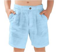 Générique Pantalons Garçon Shorts en Lin décontractés pour garçons, Parfaits pour l'automne. Confortables et élégants, Ils sont également Respirants. (Light Blue, 7-8 Years)