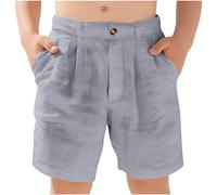 Générique Pantalons Garçon Shorts en Lin décontractés pour garçons, Parfaits pour l'automne. Confortables et élégants, Ils sont également Respirants. (Grey, 11-12 Years)