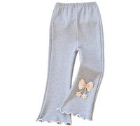 Générique Pantalons pour Filles pour Un Usage Quotidien Extensibles Doux et Confortables Pantalons décontractés pour Tout-Petits Tenue Printemps été Automne (Light Gray 7-8 Years)