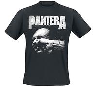 Générique Pantera Double Vulgar Homme T-Shirt Manches Courtes Noir 100% Coton Regular/Coupe Standard