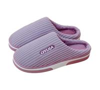 Générique Pantoufle Femme Chausson Homme Pantoufles De Noël Pour Et En Peluche Amusante L'hiver Claquettes Pliables Voyage Sac Rangement Résistant À L'eau Chaussons Mules Violet 39
