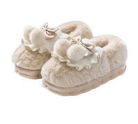 Générique Pantoufle Femme Chausson Winter Slippers Pantoufles De Noël Chaudes Pour L'hiver Thérapeutiques Douleurs Pieds Problèmes Circulatoires Chaussons Ete Claquette Été Beige 40