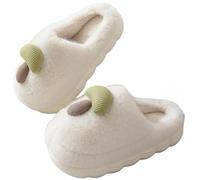 Générique Pantoufle Femme Confort - Slippers for Women&Men Memory Foam Retro Soft Plush Warm Slip on Christmas Slippers Cute Checkered Cozy Indoor Outdoor Slippers (White 39)