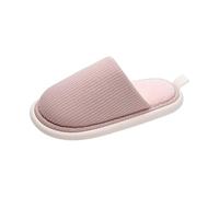 Générique Pantoufle Femme Confortable Léger - Chaussures En Lin En Coton Casual Chaussures Antiderapant Femme Uni Chaussons Tout Compris Respirant Chaussons Chauffants Hiver Doux