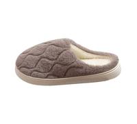 Générique Pantoufle Femme Ete Pantoufles De Noël Pour Homme Et En Peluche Amusante L'hiver Mules Fausse Fourrure Lavable 40°c Semelle Texture Isolation Froid Chaussons Chausson Mule Café 43